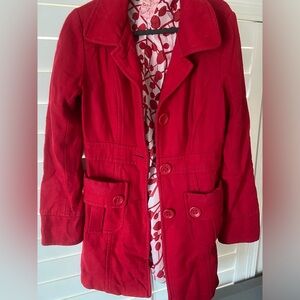 Tulle Red Blazer Coat